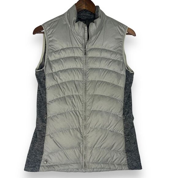 Outdoor Research Women's Plaza Duck Down Vest‎ Quilted Zip Puffer Gray Heather M - Picture 1 of 16